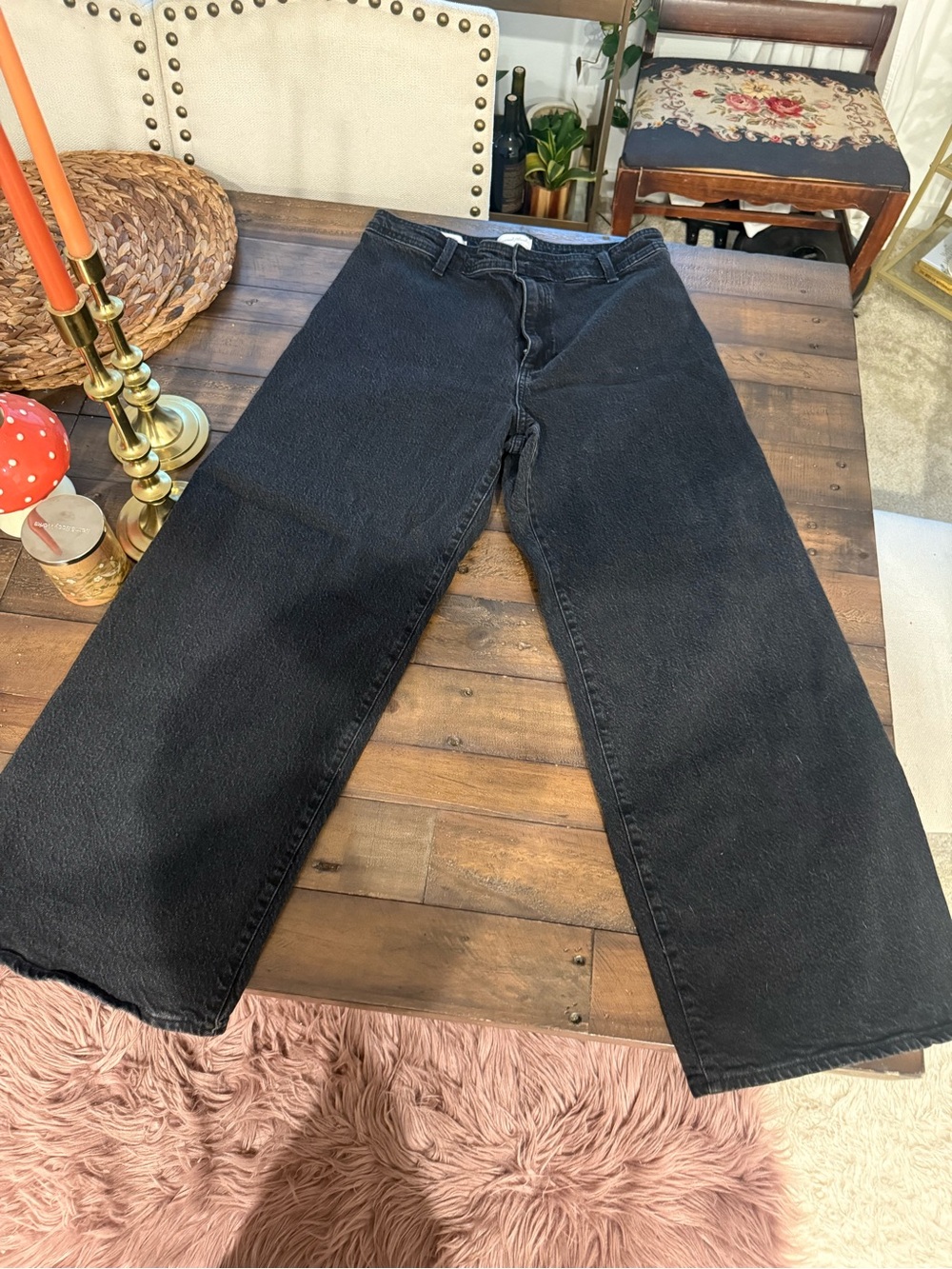 Universal Thread Black Wide Leg High-Rise Jeans